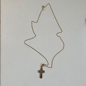 Gold Cross Pendant Necklace